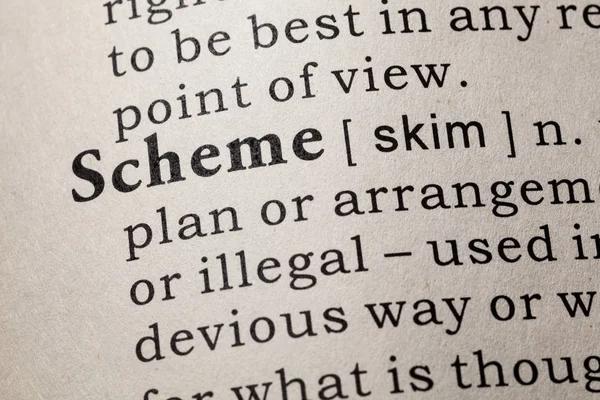 Definition of scheme — Stock Photo, Image