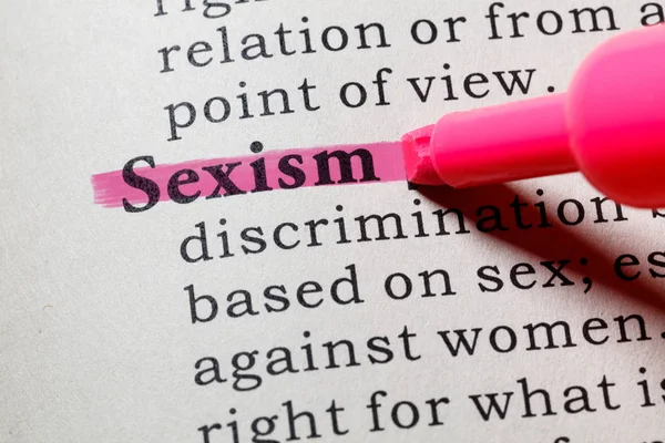 Definition av Sexism — Stockfoto