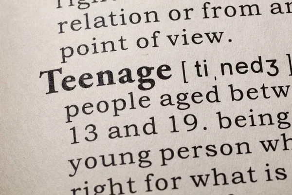 Definice dospívající — Stock fotografie