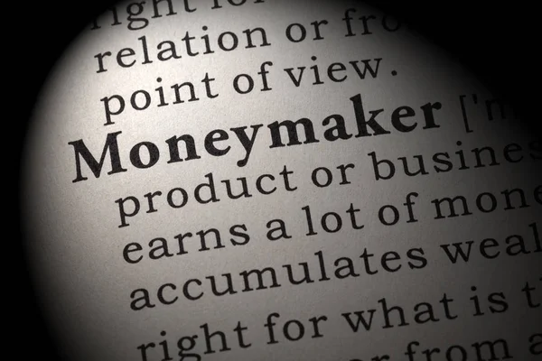 Definition av moneymaker — Stockfoto