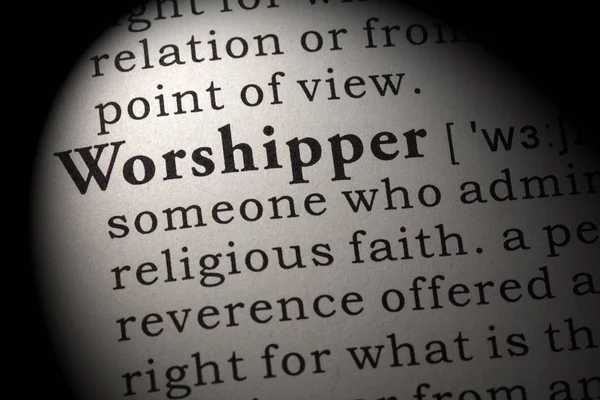 Definition of worshipper — Stock Photo, Image