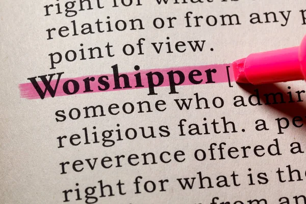 Definition of worshipper — Stock Photo, Image