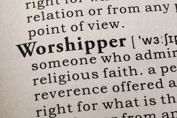 Definizione di adoratore — Foto Stock