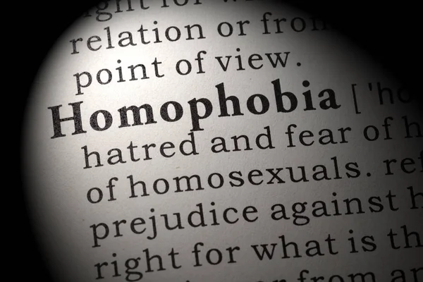 Definição de homofobia — Fotografia de Stock