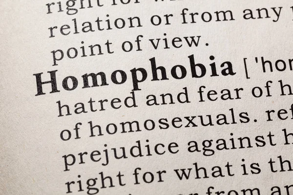 Definição de homofobia — Fotografia de Stock