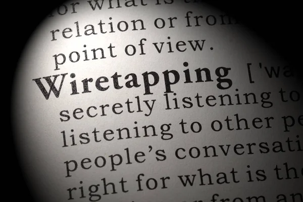 Definition of Wiretapping — Stock Photo, Image