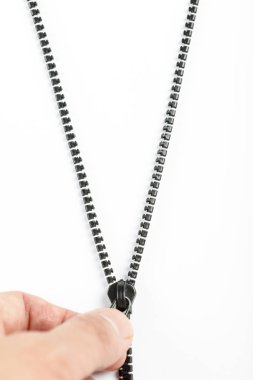 siyah plastik fermuar