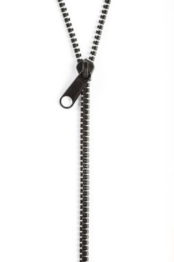 siyah plastik fermuar