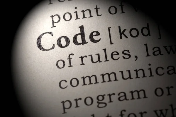 Definice kódu — Stock fotografie