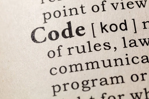 Definizione del codice — Foto Stock