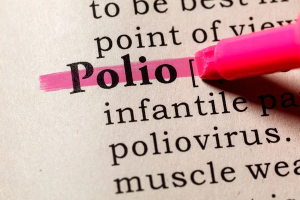 Definition of Polio — Stock Photo, Image