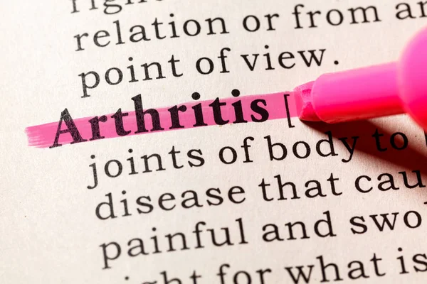 Definition of Arthritis — Stock Photo, Image