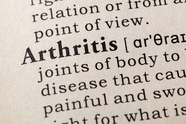 Определение артрита — стоковое фото