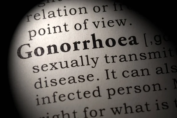 Definition of gonorrhoea — Stock Photo, Image