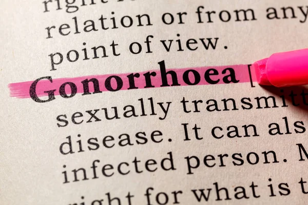 Definition of gonorrhoea — Stock Photo, Image