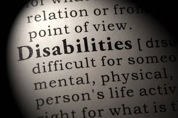 Definition of Disabilities — Stock Photo, Image