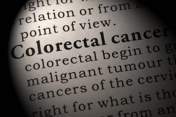 Definition of Colorectal cancer — Stock Photo, Image