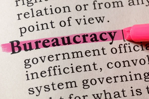 Definice byrokracie — Stock fotografie