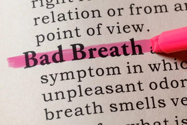 Definition of Bad Breath — Stock Photo, Image