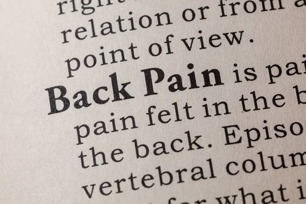 Definicja bólu pleców — Zdjęcie stockowe