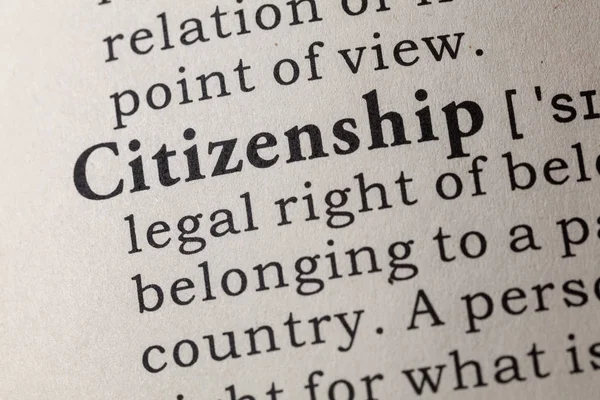 Definition of citizenship — Stock Photo, Image