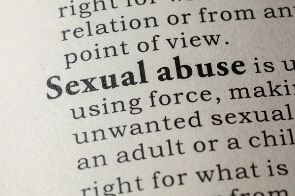Definition of Sexual abuse — Stock Photo, Image