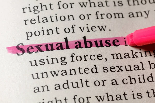 Definicję przemocy seksualnej — Zdjęcie stockowe