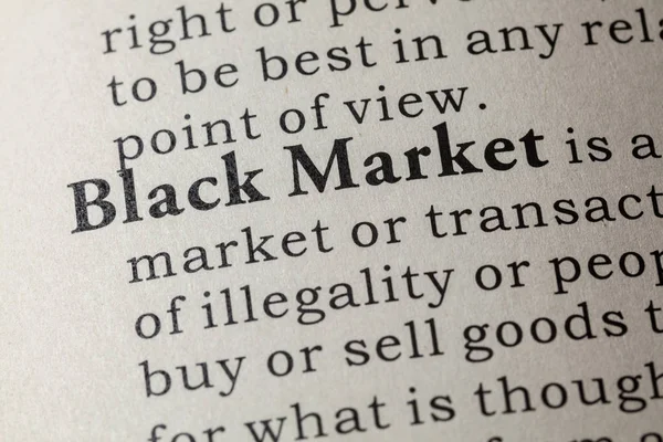 黑市交易的定义 — 图库照片