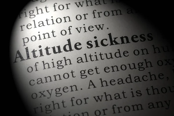 Definition of Altitude sickness — Stock Photo, Image
