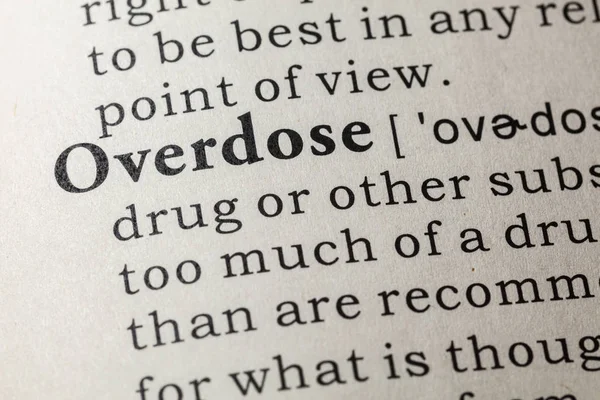 Definición de sobredosis — Foto de Stock