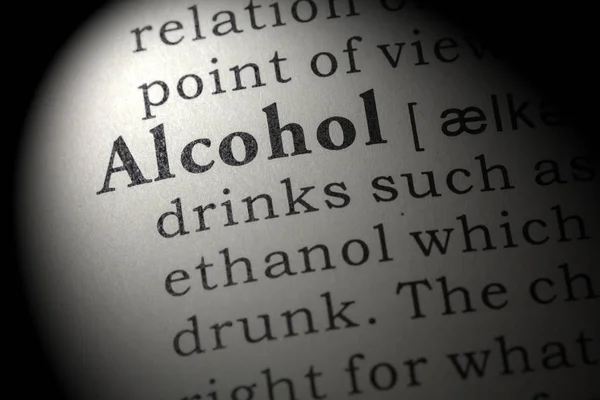 Definitie van alcohol — Stockfoto