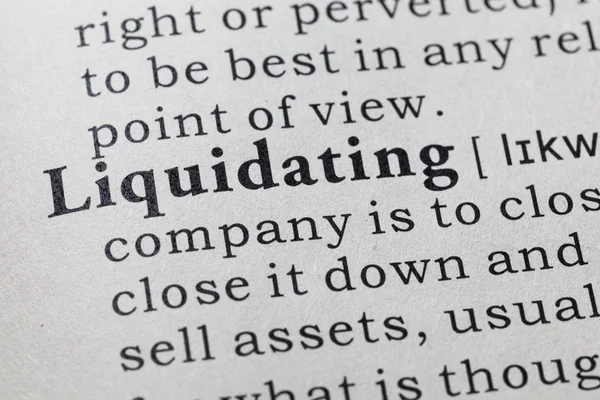 Definición de liquidación —  Fotos de Stock