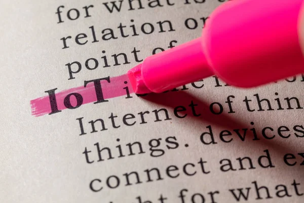 Fake Dictionary Dictionary Definition Word Iot Internet Thingsl Including Key — Stock Photo, Image