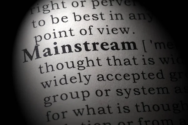 Definição de mainstream — Fotografia de Stock