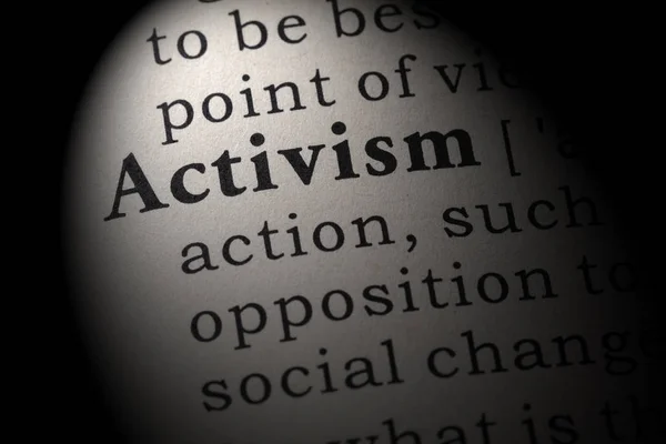 Definition of activism — Stock Photo, Image