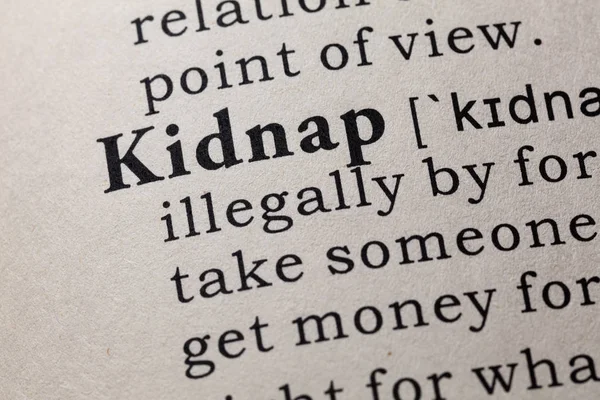 Definition of kidnap — Stock Photo, Image