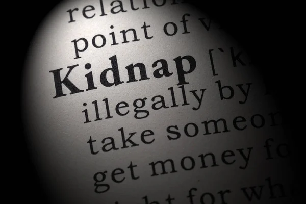 Definition of kidnap — Stock Photo, Image