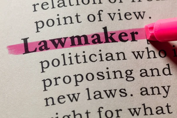 Definition of lawmaker — Stock Photo, Image