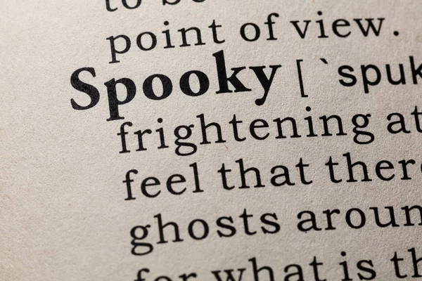 Definition of spooky — Stock Photo, Image
