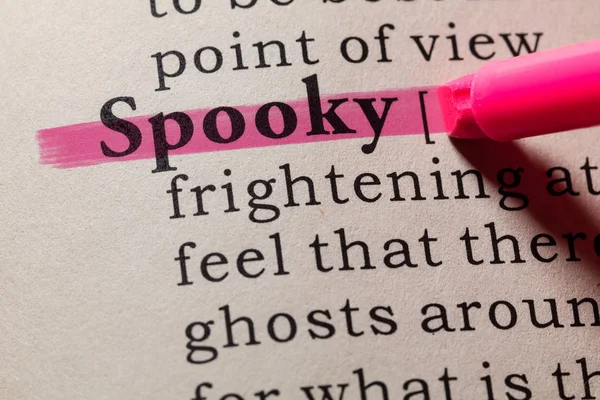 Definition of spooky — Stock Photo, Image