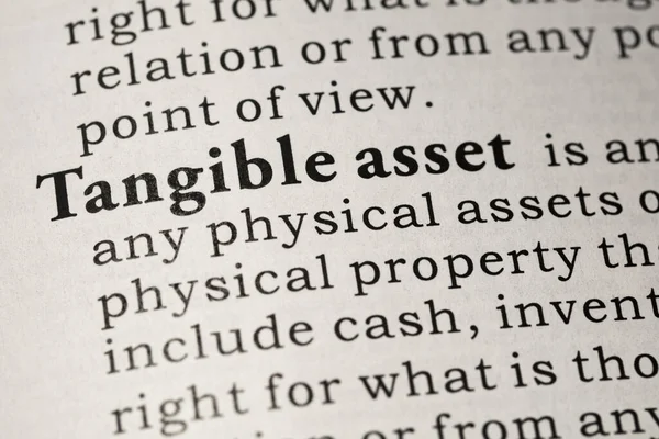 Definition of tangible asset — Stock Photo, Image