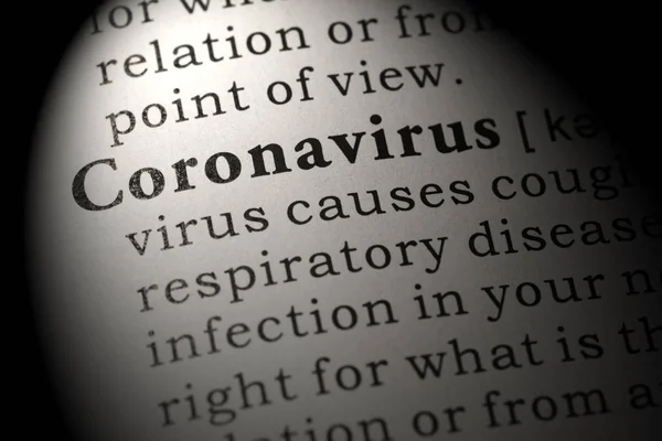 Definition of coronavirus — Stock Photo, Image