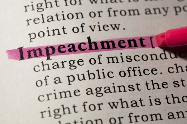 Definitie van impeachment — Stockfoto