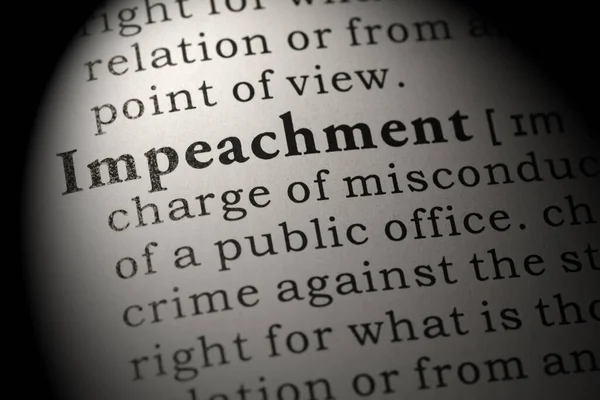 Definition of impeachment — 图库照片