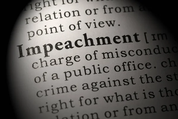 Definition of impeachment — Stockfoto