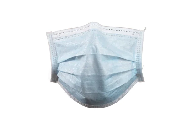 Blauwe Wegwerpbare Chirurgische Gezichtsmaskers Met Voorgelaatvorm — Stockfoto