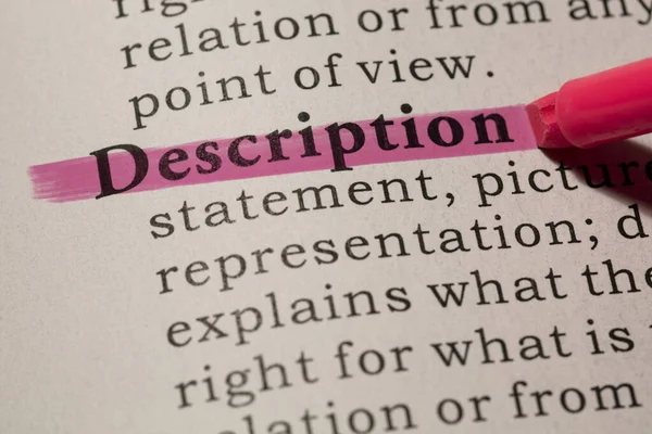 Fake Dictionary Dictionary Definition Word Description — Stock Photo, Image