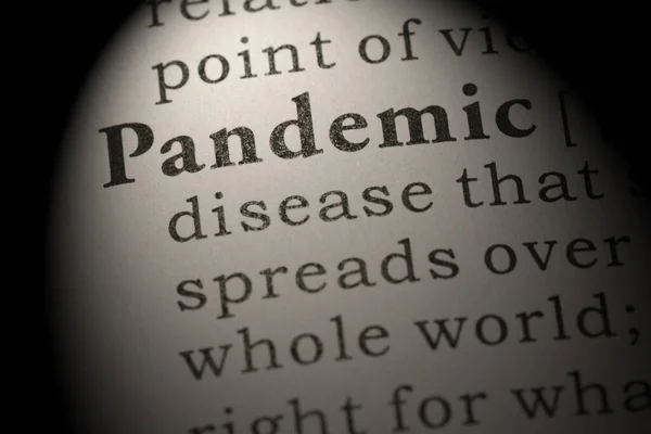 Fake Dictionary Словарь Определения Слова Pandemic — стоковое фото