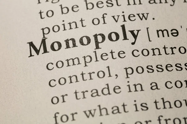 Fake Dictionary Dictionary Definition Word Monopoly — Stock Photo, Image