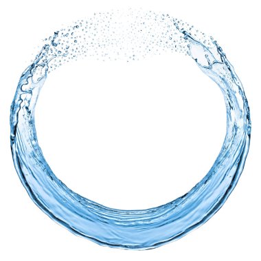  Su sıçraması beyaz üzerine izole edilmiş.. 